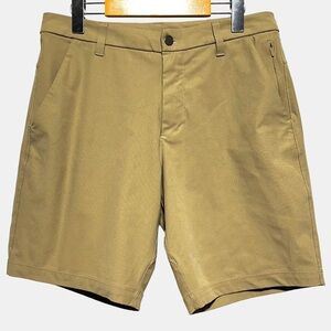 LULULEMON Commission Khaki Golf Chino Shorts Stretch Performance Minimal